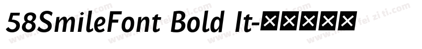 58SmileFont Bold It字体转换